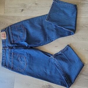Vintage Levi's 505 Regular Fit Zip Fly Blue Straight Jeans W34 x L30 (W32 x L30)